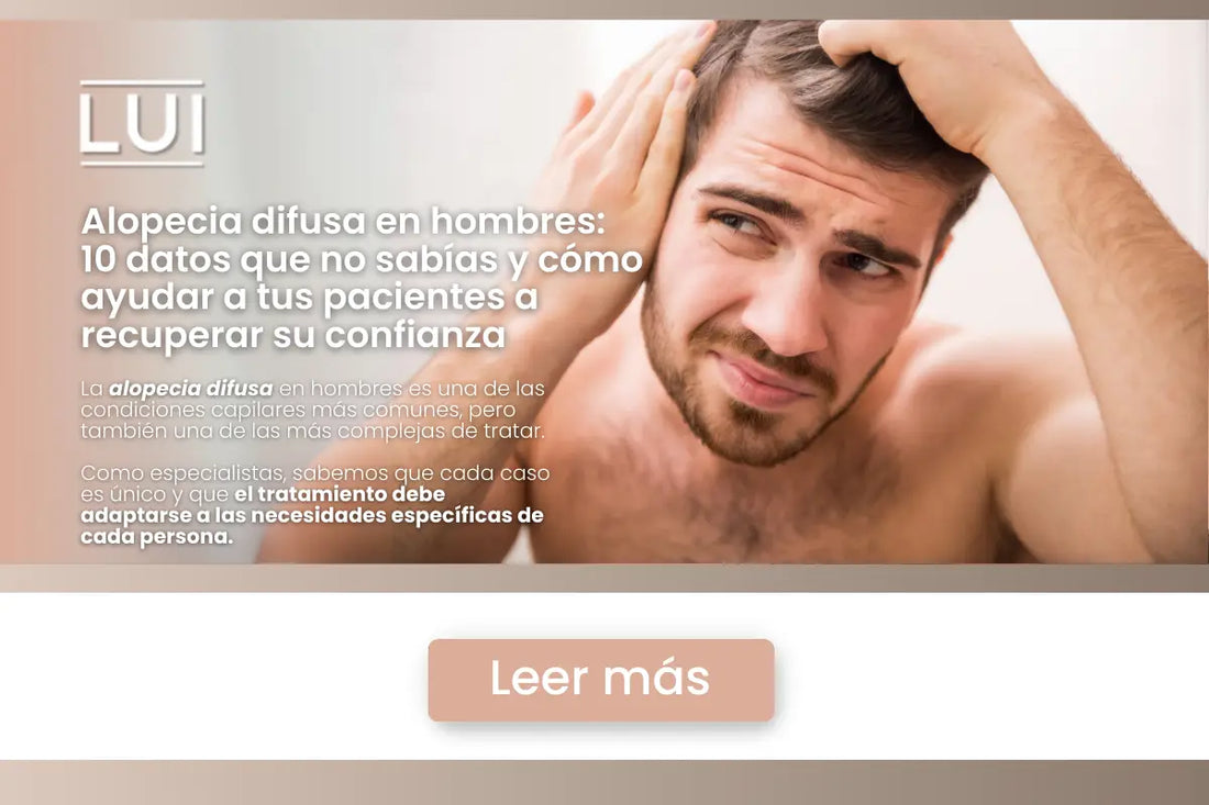 Alopecia difusa en hombres: 10 datos que no sabías y cómo ayudar a tus pacientes a recuperar su confianza