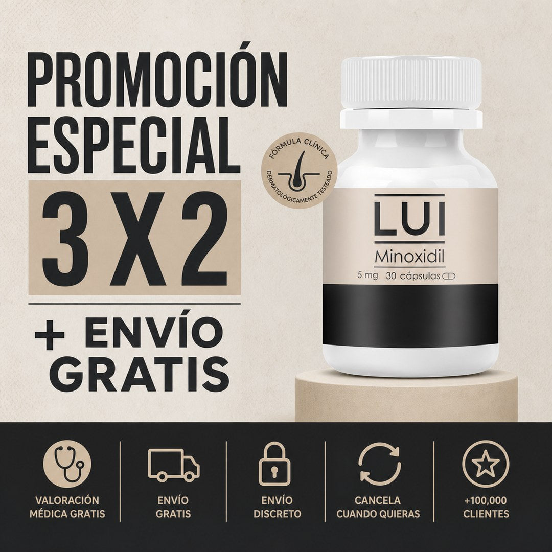 Promoción 3x2 Minoxidil Oral LUI