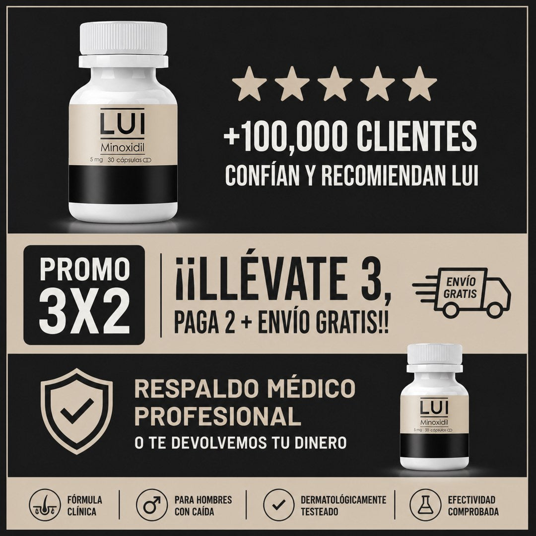 Promoción 3x2 Minoxidil Oral LUI