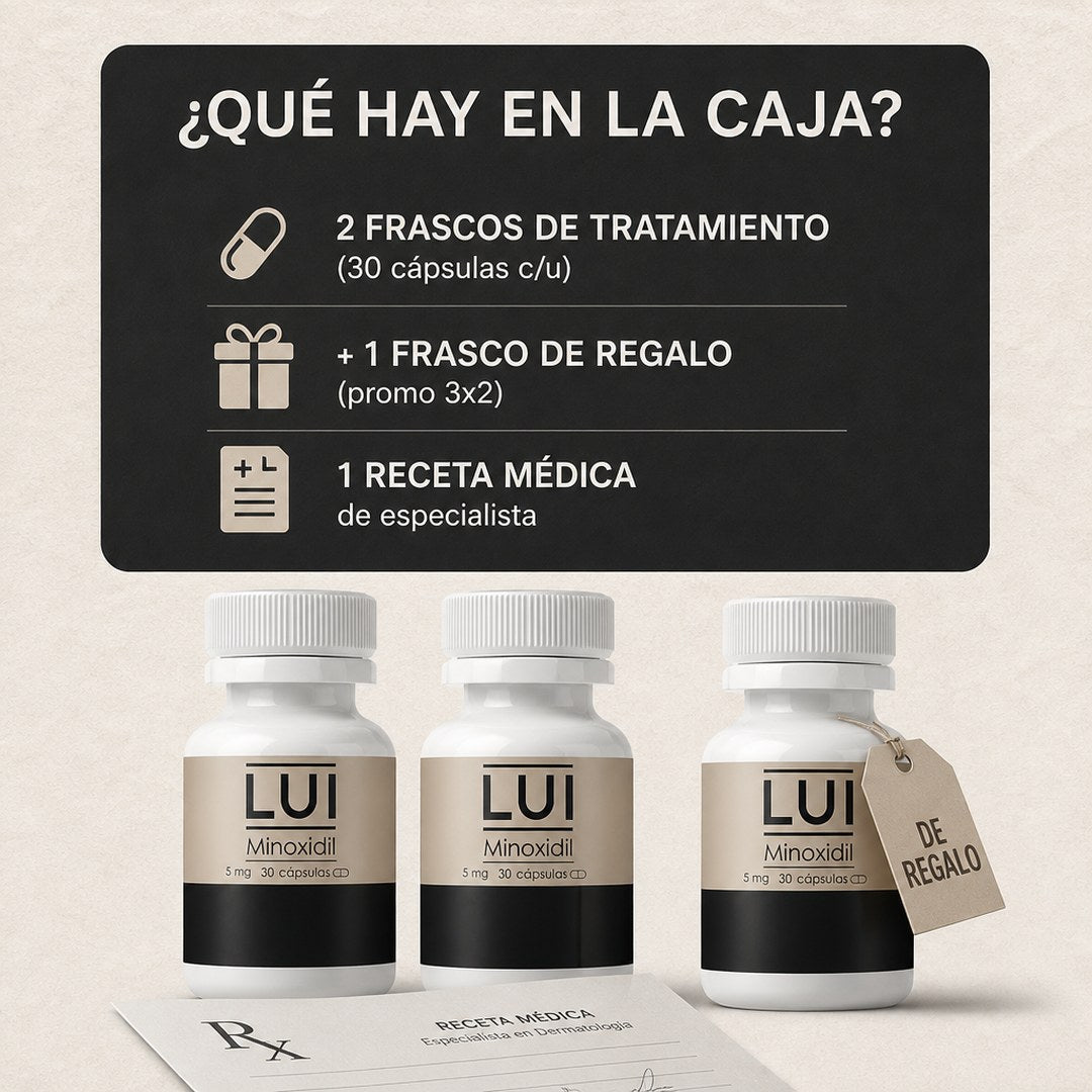 Promoción 3x2 Minoxidil Oral LUI